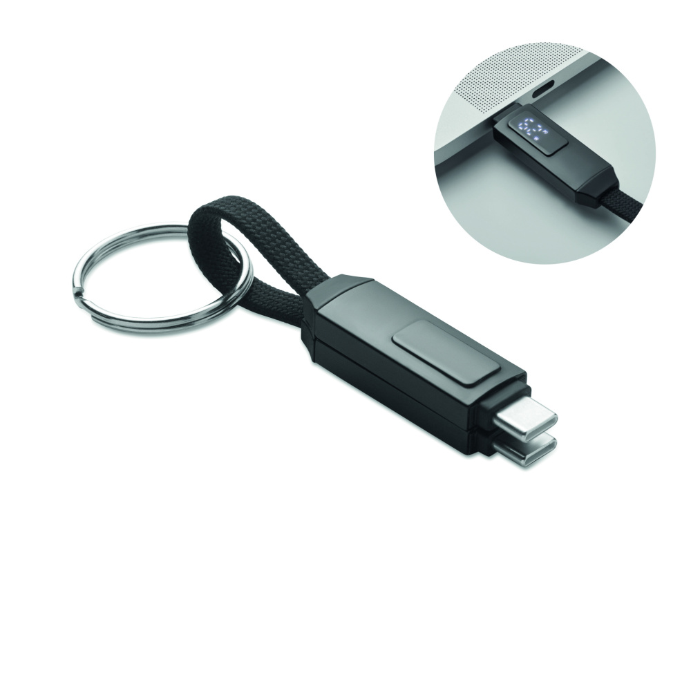 Logotrade promotional gift image of: 60W charging cable keyring