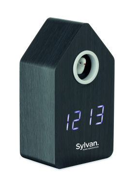 Logo trade promotional giveaways picture of: MDF cuckoo alarm clock
