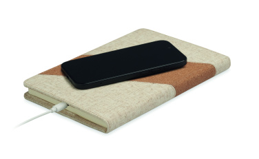 Logotrade promotional item picture of: A5 notebook with 15W charger