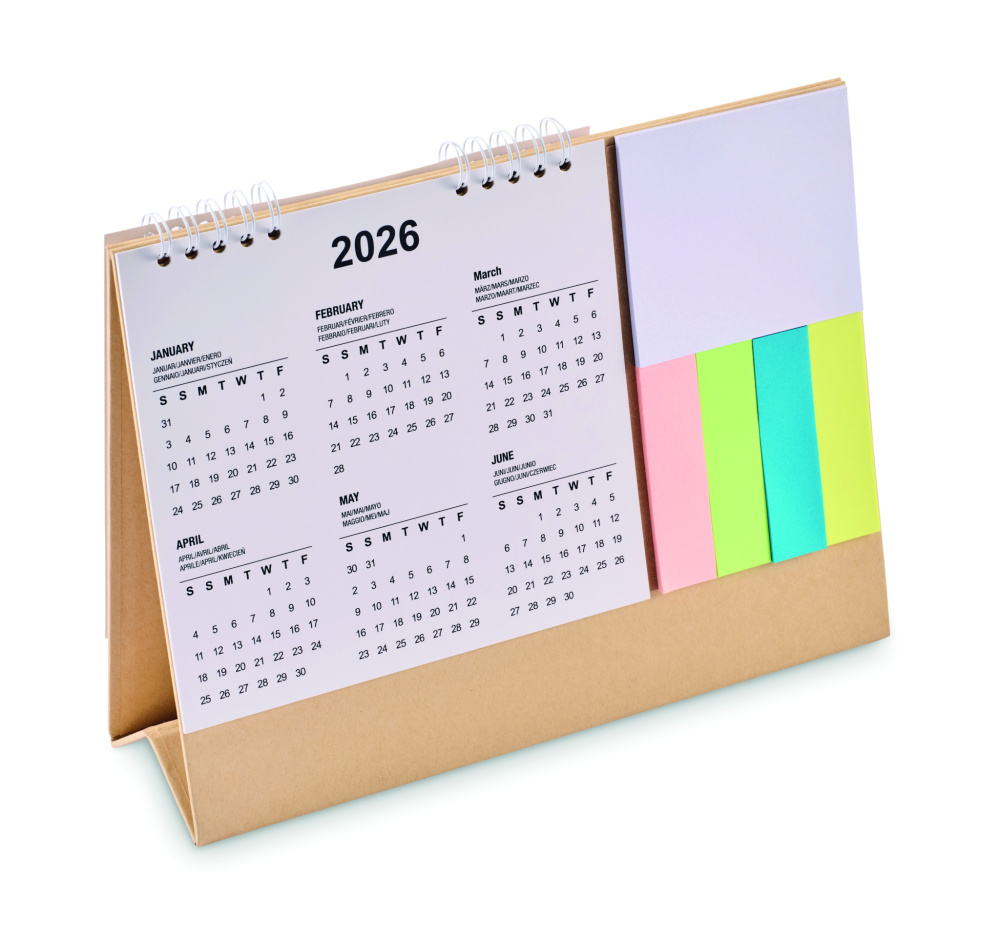 Logo trade promotional gift photo of: Desk calendar with memo pad