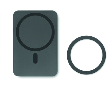 Logo trade promotional product photo of: Magnetic wireless charger 15W powerbank 5000 mAh