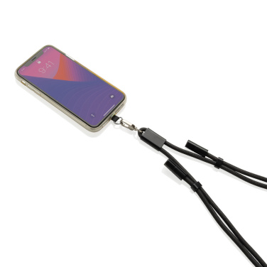 Logotrade corporate gift picture of: LoopAmp RCS RPET adjustable phone cord with 60W cable