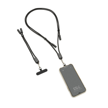 Logotrade promotional products photo of: LoopAmp RCS RPET adjustable phone cord with 60W cable