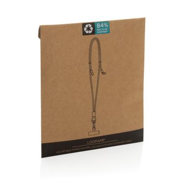 Logotrade promotional item image of: LoopAmp RCS RPET adjustable phone cord with 60W cable