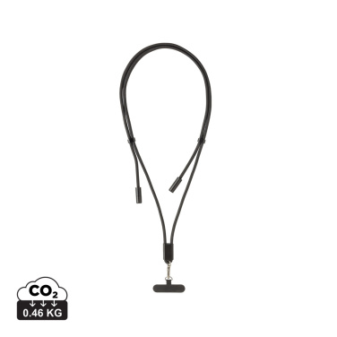 Logo trade promotional giveaway photo of: LoopAmp RCS RPET adjustable phone cord with 60W cable