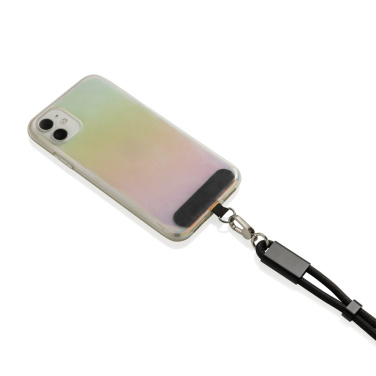Logotrade promotional merchandise image of: LoopAmp RCS RPET adjustable phone wrist strap 60W cable