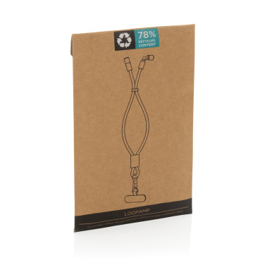 Logo trade promotional products image of: LoopAmp RCS RPET adjustable phone wrist strap 60W cable