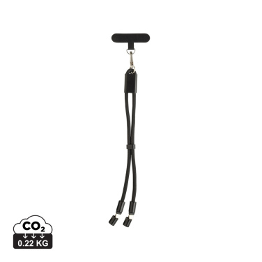 Logotrade corporate gift picture of: LoopAmp RCS RPET adjustable phone wrist strap 60W cable