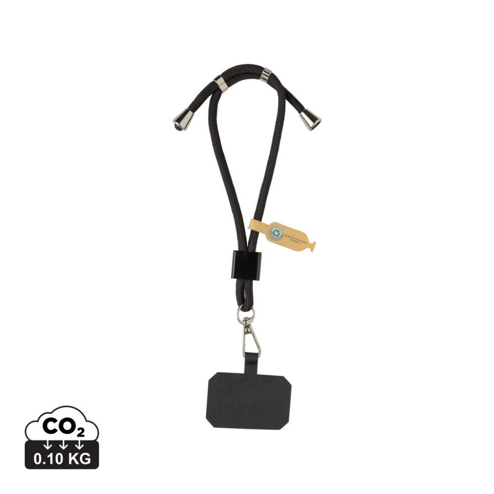 Logo trade business gift photo of: CarryLoop RCS recycled PET adjustable phone holder wristlet