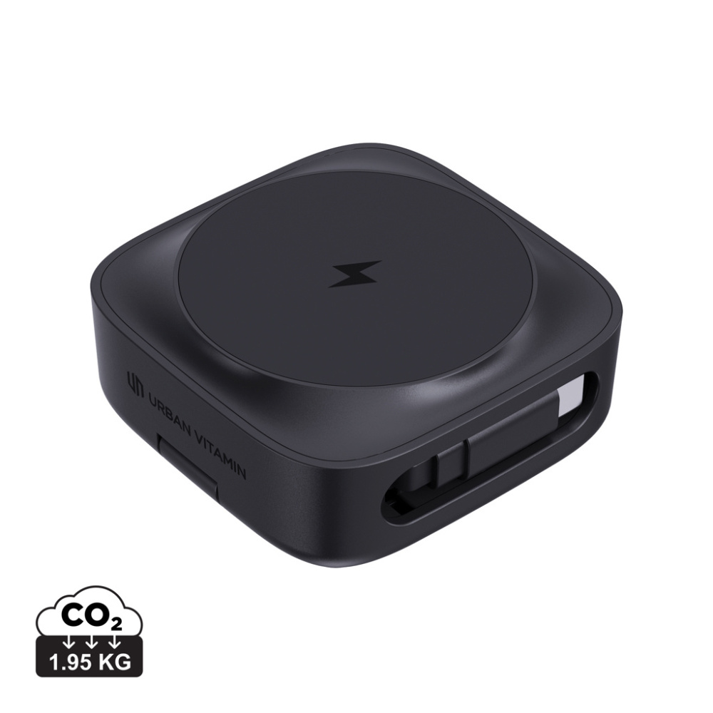 Logo trade promotional gifts image of: Urban Vitamin Goleta 2-in-1 15W magnetic wireless charger