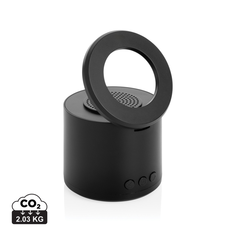 Logo trade corporate gifts image of: Magpulse RCS recycled plastic 3W speaker w/magnetic holder