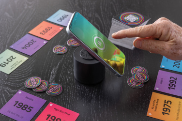 Logo trade promotional gift photo of: Magpulse RCS recycled plastic 3W speaker w/magnetic holder