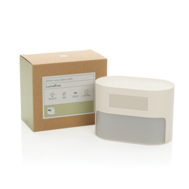 Logotrade promotional product picture of: LumaRise RCS reycled plastic white noise alarm clock