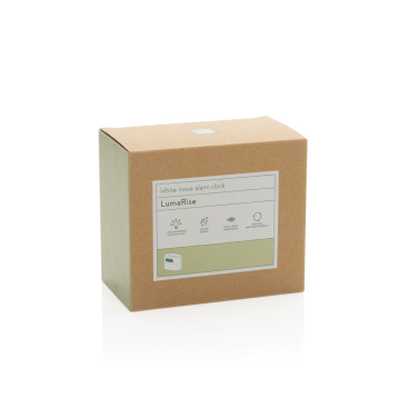 Logo trade advertising products picture of: LumaRise RCS reycled plastic white noise alarm clock