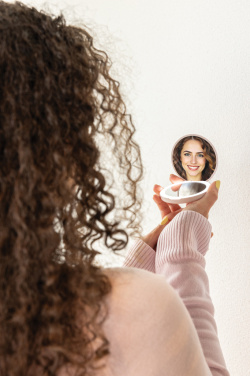 Logotrade corporate gifts photo of: Lumora RCS recycled plastic LED re-chargeable make-up mirror