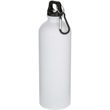 Logo trade advertising products picture of: Oregon 750 ml matte RCS recycled single wall stainless steel water bottle with carabiner
