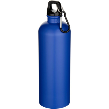 Logo trade promotional gifts image of: Oregon 750 ml matte RCS recycled single wall stainless steel water bottle with carabiner