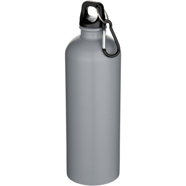 Logo trade promotional products image of: Oregon 750 ml matte RCS recycled single wall stainless steel water bottle with carabiner