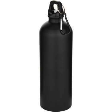 Logo trade promotional giveaway photo of: Oregon 750 ml matte RCS recycled single wall stainless steel water bottle with carabiner