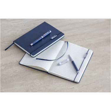 Logotrade corporate gift picture of: Legato Elegance A5 hard cover notebook and rollerball pen set
