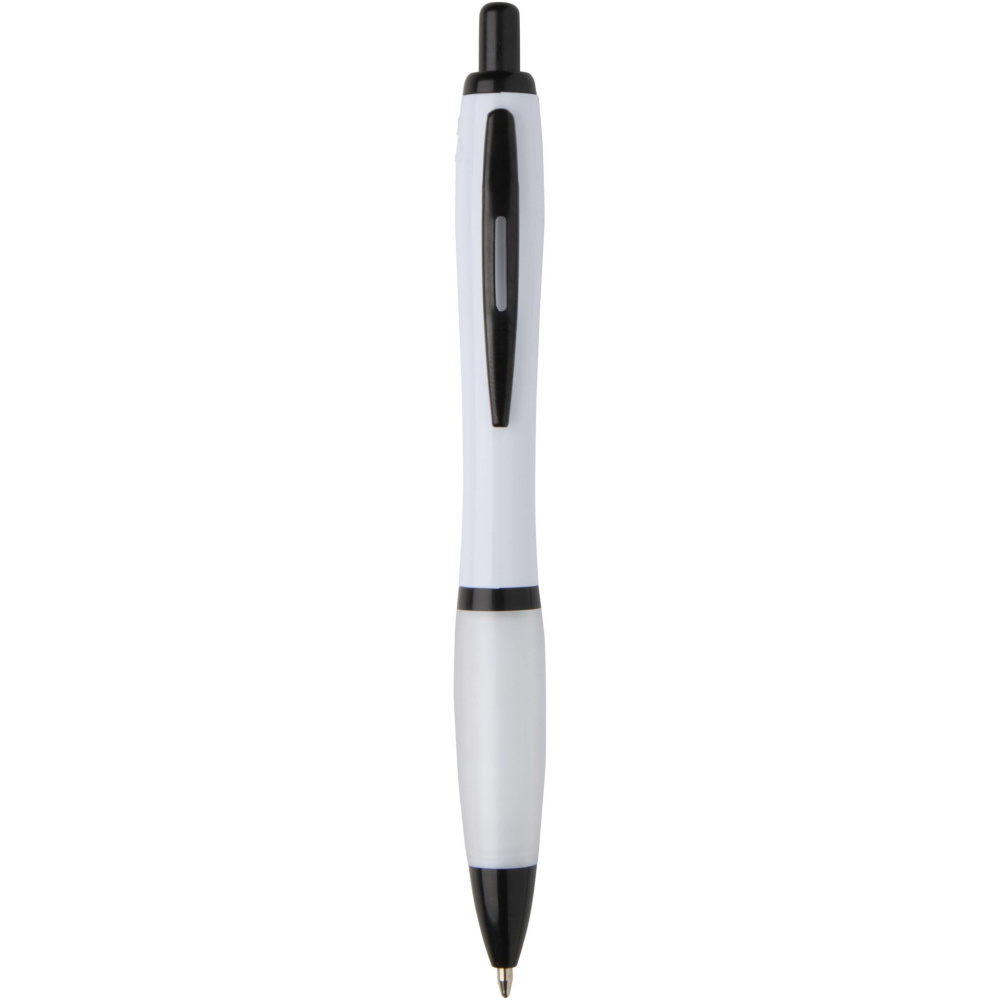 Logo trade promotional products picture of: Nash recycled plastic ballpoint pen with black trims (black ink)