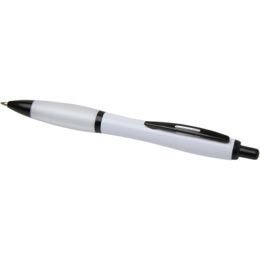 Logotrade business gift image of: Nash recycled plastic ballpoint pen with black trims (black ink)