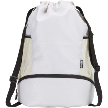 Logo trade promotional products image of: Nomad GRS recycled sports drawstring bag with bottom compartment 18L