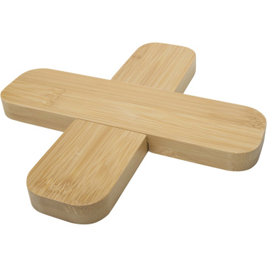 Logotrade advertising product image of: Croc bamboo trivet - large