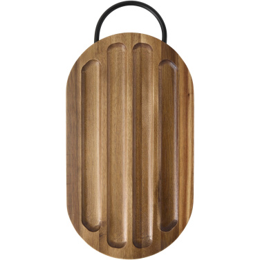 Logotrade promotional product image of: Prestige acacia wood chopping board with bread knife