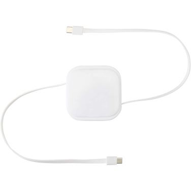 Logo trade promotional gifts picture of: Gloas 5-in-1 recycled retractable data sync and 100W fast charge cable with smartphone tool kit