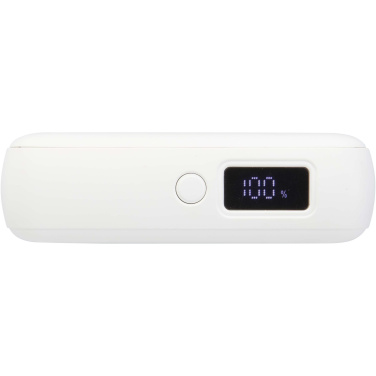 Logo trade promotional giveaway photo of: Acrux 10.000 mAh 35W tablet power bank with built in Type-C cable - made from recycled plastic