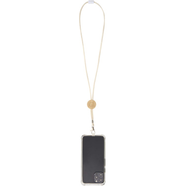 Logotrade advertising product image of: Adhab smartphone lanyard with bamboo details