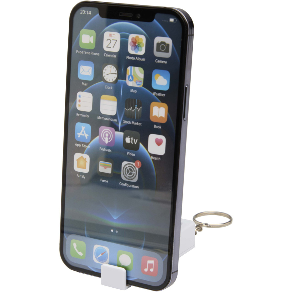 Logo trade business gift photo of: Aggia recycled plastic phone stand with fidget toy