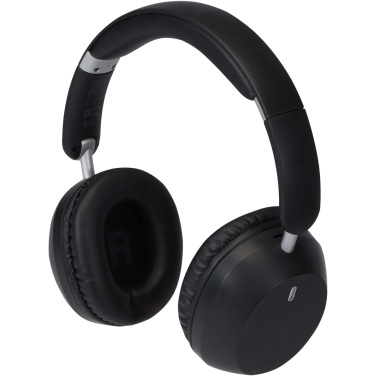 Logo trade promotional merchandise image of: Hoggar recycled plastic over-ear foldeable ANC and ENC headphones