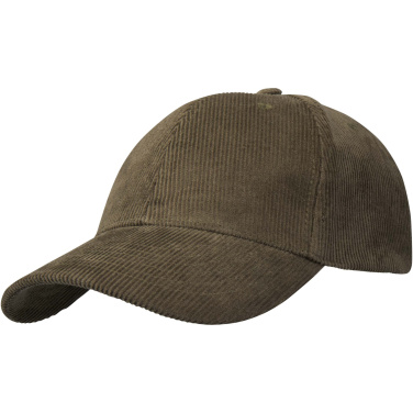 Logo trade promotional merchandise picture of: Hutton 6 panel recycled corduroy cap