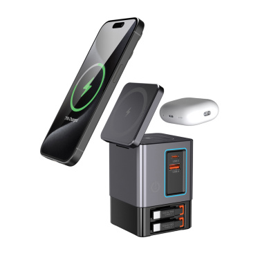 Logotrade promotional item picture of: Urban Vitamin Sacramento 105W GAN charger+retractable cables