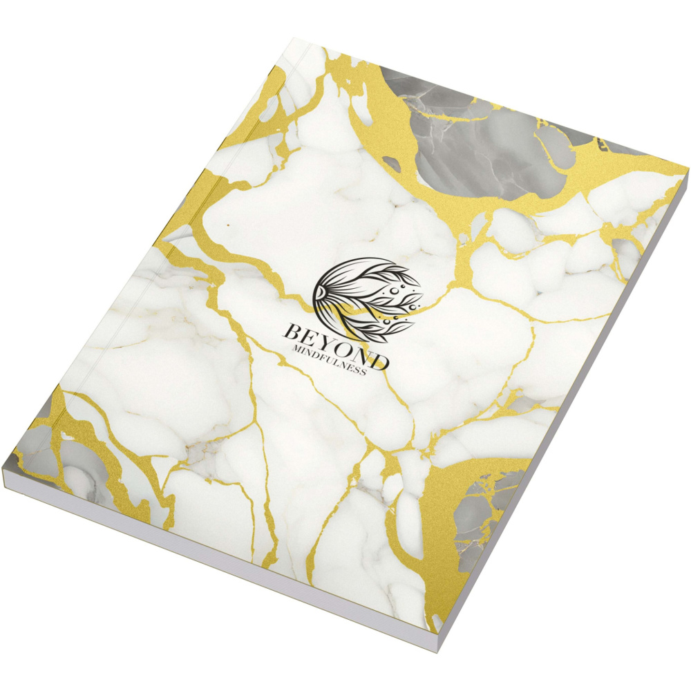 Logo trade advertising products image of: Novella Austen A5 metallic soft cover notebook - 100 sheets