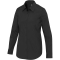 Carnelian poplin women's shirt, Solid black
