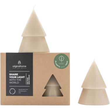 Logo trade promotional merchandise photo of: Originalhome Xmas tree candle set of 2 - M
