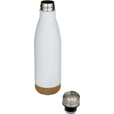 Logotrade promotional product image of: Cove 500 ml double wall vacuum insulated stainless steel water bottle with cork details