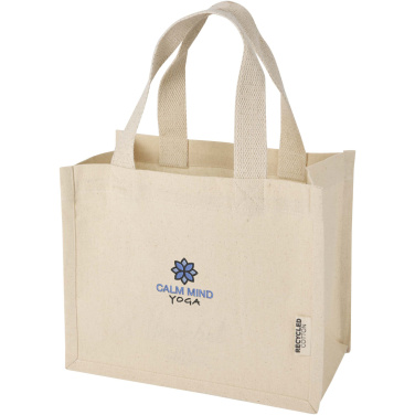 Logo trade promotional items picture of: Odessa 220 g/m² GRS recycled cotton mini gusset tote bag 9L