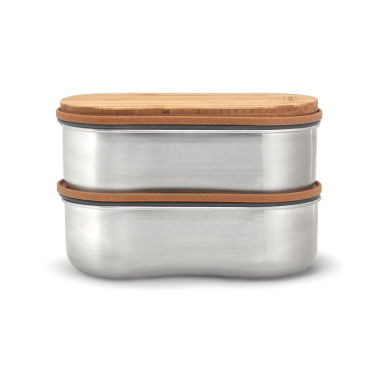 Logo trade promotional gifts image of: Black+Blum Stainless Steel Double Bento Box