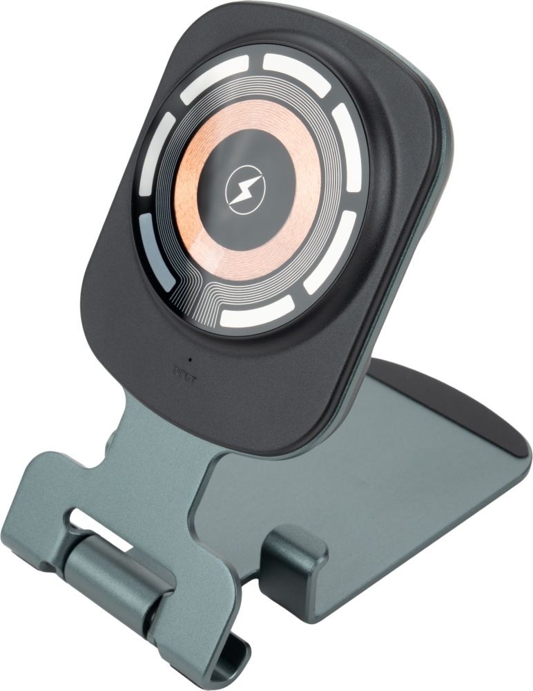 Logotrade promotional product picture of: Phone holder with wireless charger