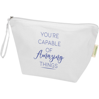 Logo trade promotional gifts image of: Odisha 180 g/m² OCS organic large accessory pouch 3L
