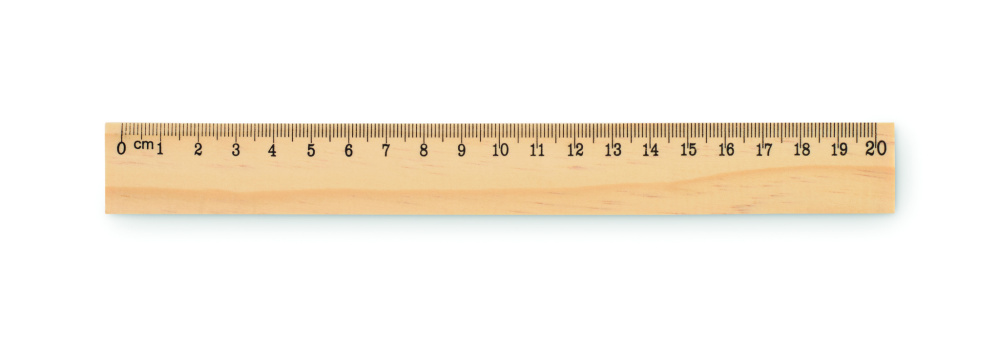 Logo trade promotional merchandise photo of: Wooden ruler 20cm