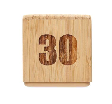Logotrade promotional giveaways photo of: Bamboo twist snooze timer