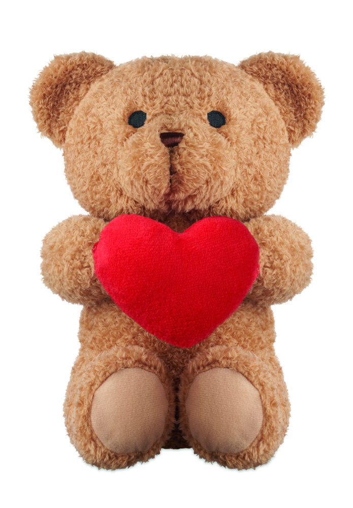 Logotrade promotional gift picture of: Teddy bear with heart 23cm