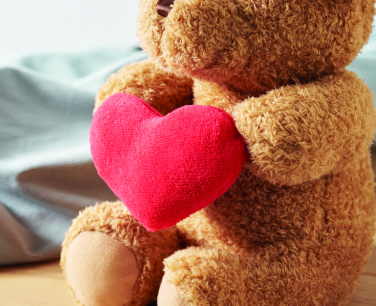 Logo trade promotional products picture of: Teddy bear with heart 23cm