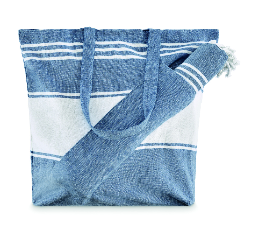 Logo trade corporate gifts picture of: Beach bag with hammam towel