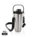 Avira Ayala RCS re-steel duosip lockable crossbody tumbler, silver